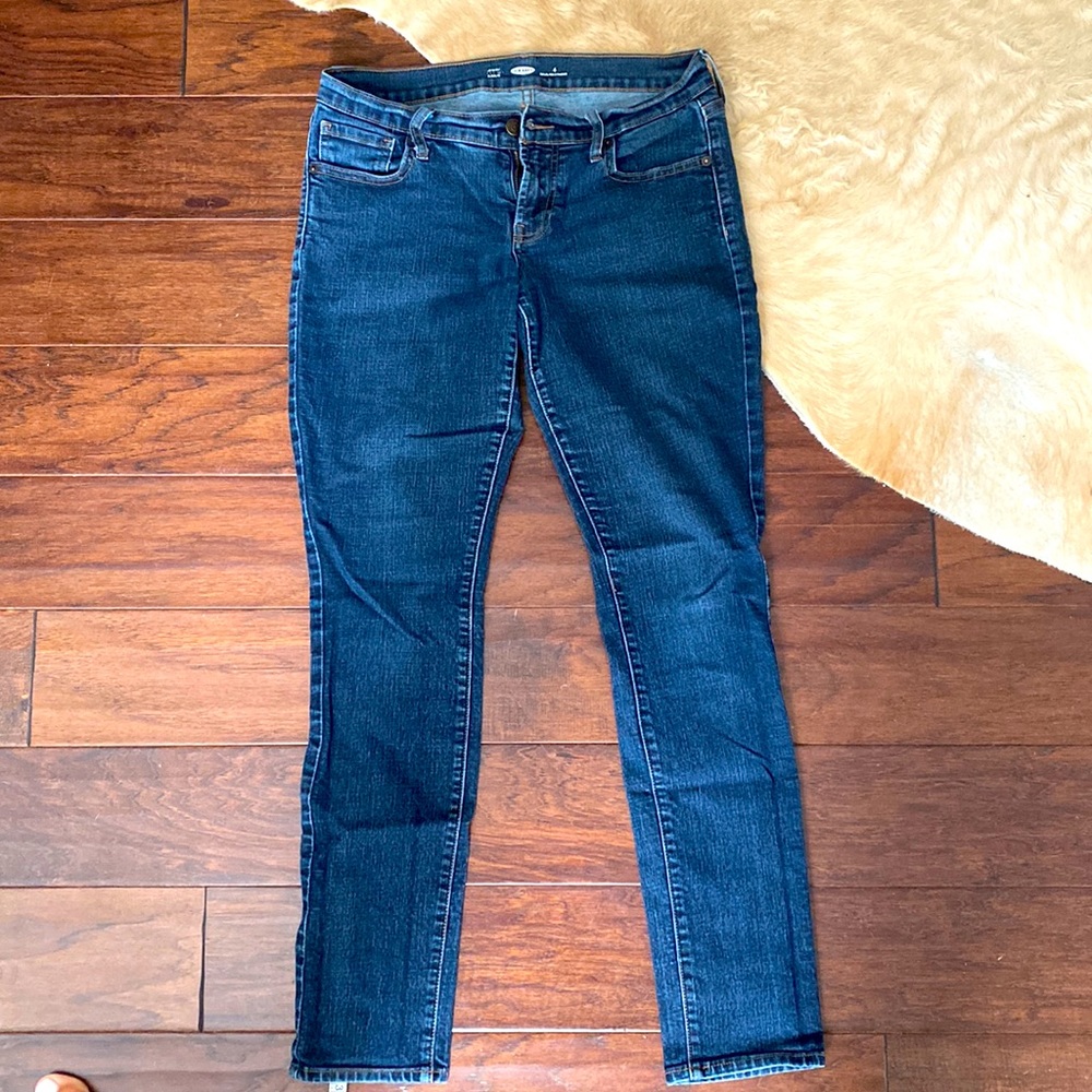 Old Navy Women Dark Denim Blue Jeans 6 Jeggings